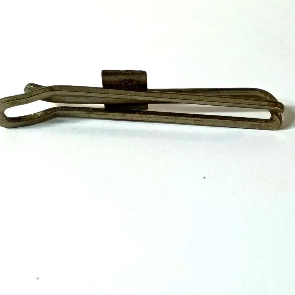 Vintage 1988 Commemorative Gold Tone Tie Bar – Men's Retro Tie Clip Badge